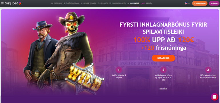 TonyBet Iceland Bonus